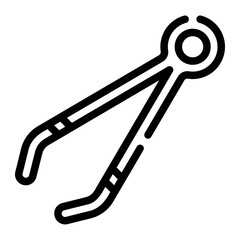 tweezers line icon