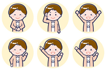 女性ナース02のポーズセット_01