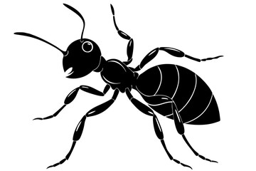 Ant vector silhouette, Vector of ant design, ant silhouette design