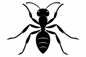 Ant silhouette, ant icon, Vector Illustration