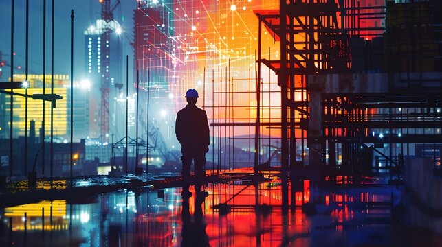 Wonderful Futurism perspective of digital nomads lifestyle