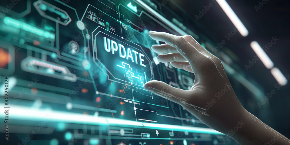 Aufkleber Software engineer updating system using holographic interface