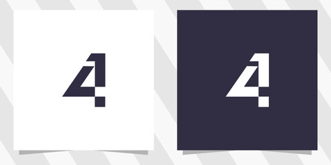 Number 41 monogram logo design