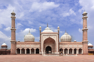 Jama Masjit or Friday Mosque in Delhi, India - Jama Masjid of Delhi, mosque in Old Delhi, India, constructed in 1650–56 by the Mughal emperor Shah Jahān.