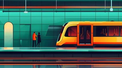 Futuristic AI Integration in Public Transit - Modern Transportation