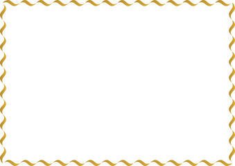 シンプルなゴールドのフレーム