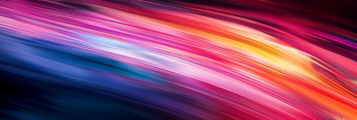 Vivid abstract light streaks with multicolor gradient blending from blue to red, for creative media use.