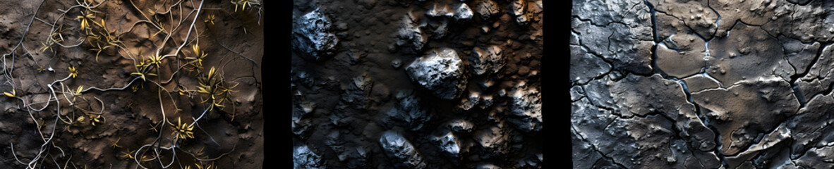 Obraz premium Natural Elements Earthy 3D Background Textures explores the creation of organic, nature-inspired surfaces.Highlighting techniques to replicate the rich textures wood,stone,and soil,these designs bring