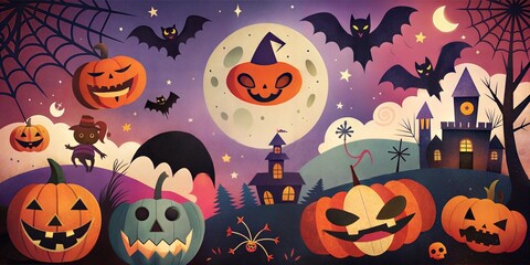 Halloween images retro background