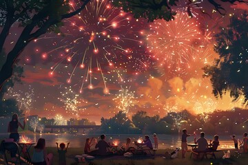Fireworks Over the River: A Family's Fourth of July Celebration