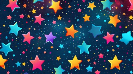 Colorful Starry Night Sky Background