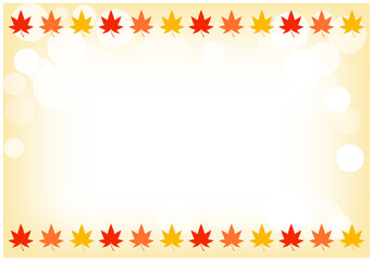 紅葉が美しいもみじフレーム背景13グラデ