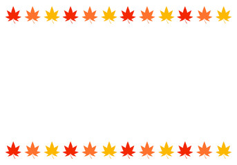 紅葉が美しいもみじフレーム背景13