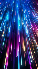 colorful glowing optical fiber geometric abstract lines poster background