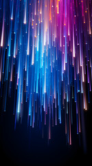 colorful glowing optical fiber geometric abstract lines poster background
