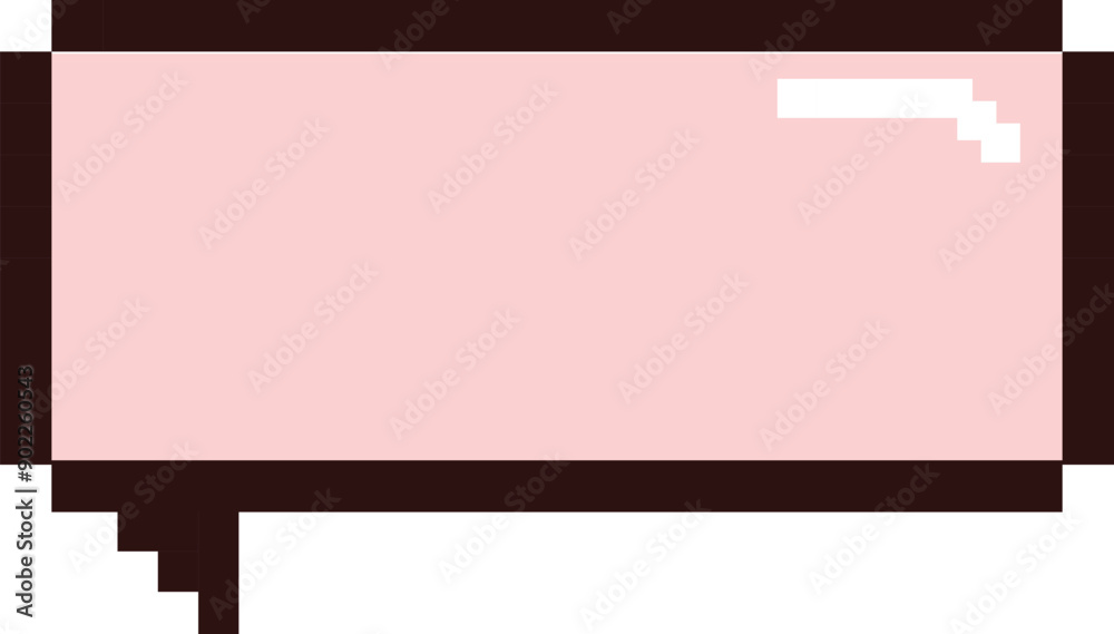 Poster pixelated speech bubble with an empty dialogue box, inviting you to fill it with your own message