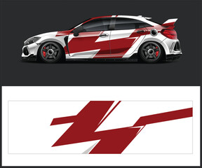 Modern-style car wrap Livery design