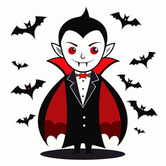 Vampire  Color Vector illustration
