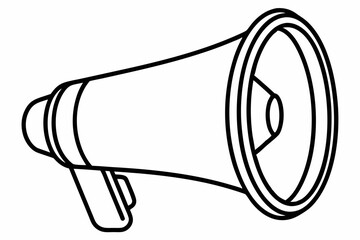 megaphone silhouette, minimal car horn icon vector illustration

