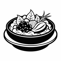 Vegetarian  Silhouette Vector Illustration