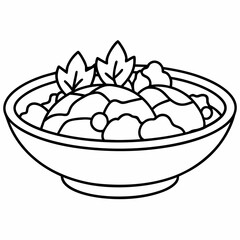 Vegetarian  Silhouette Vector Illustration