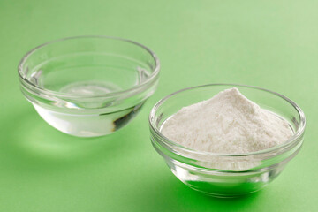 Baking soda powder and mineral water - Healthy food