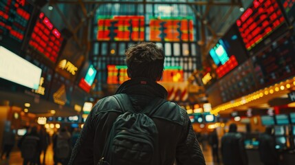Obraz premium Stock Market: The stock market comprises various platforms where stocks, or shares of ownership in companies, are bought and sold between investors and traders. 