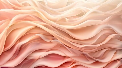 Fototapeta premium Abstract Peach and Cream Flowing Waves Background
