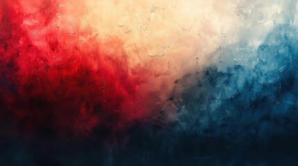 Fototapeta premium Red, Blue, and White Gradient Background with Rough Brushstrokes and Blurred Edges