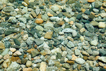 Background with large and small granite stones