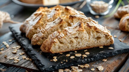 Rustic Irish Soda Bread with Oats 