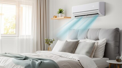 Air Conditioner Cooling Bedroom.