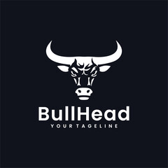 Bull head logo vector icon illustration design