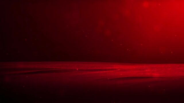 dark red gradient background with elegant particle movement from top. red silver background footage.