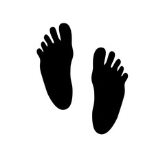Human footprints icon. Vector illustration