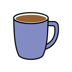 Mug icon. Hot drink. Tea, coffee. Vector icon isolated on white background.