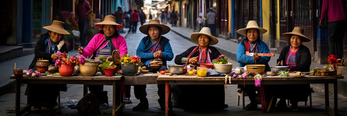 Obraz premium Ecuador - A Tapestry of Cultural Heritage, Urban Life, Breathtaking Landscapes, and Biodiversity