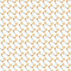 Flat floral spring Flowers pattern design