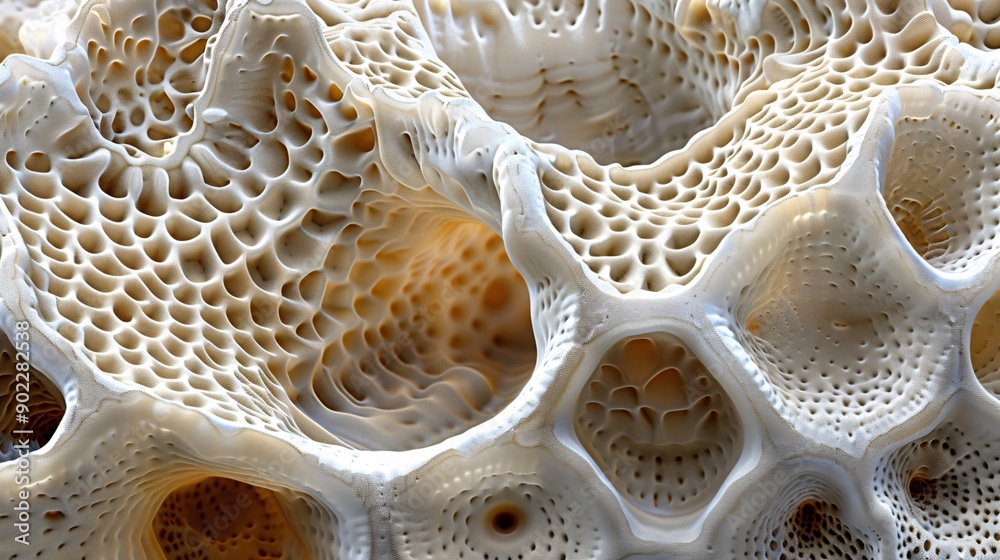 Aufkleber Detailed shot of a once-vibrant coral now turned white due to bleaching ensuring the subject is centered with ample empty space around the edges Stock Photo with copy space