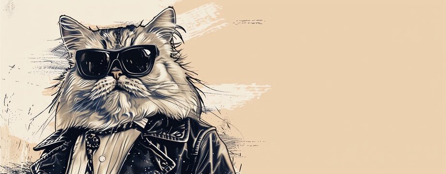 A cute cat, cartoon vector illustration for pet lover.
