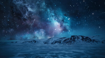 Long exposure astronomical photograph of the nebula