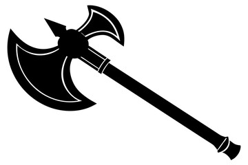 Axe vector silhouette, axe icon illustration

