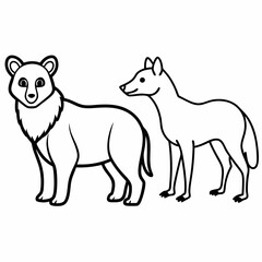 Animals Day Silhouette Vector Illustration