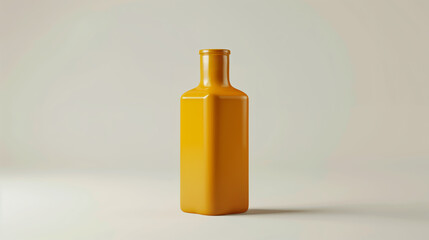 Naklejka premium 1-Liter Yellow Plastic Bottle for Liquid Mockup