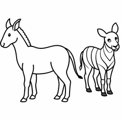 Animals Day Silhouette Vector Illustration