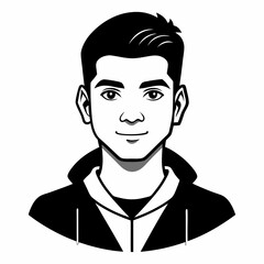 Boy character  Silhouette Vector Illustration