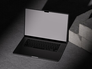 3D rendered mockup, laptop mockup to showcase your design work
