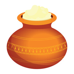 krishna janmashtami festival clay pot