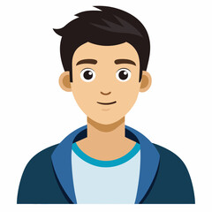 Boy character  Silhouette Vector Illustration