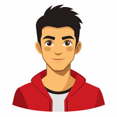 Boy character  Silhouette Vector Illustration